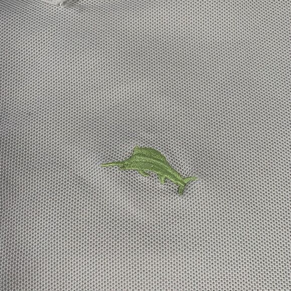 Tommy‎ Bahama Supima Cotton Blend Large Off White Polo Golf Shirt READ - Picture 3 of 6